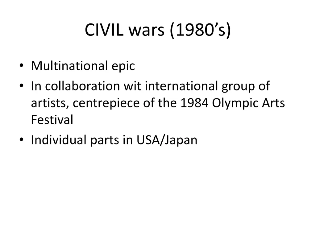 civil wars 1980 s