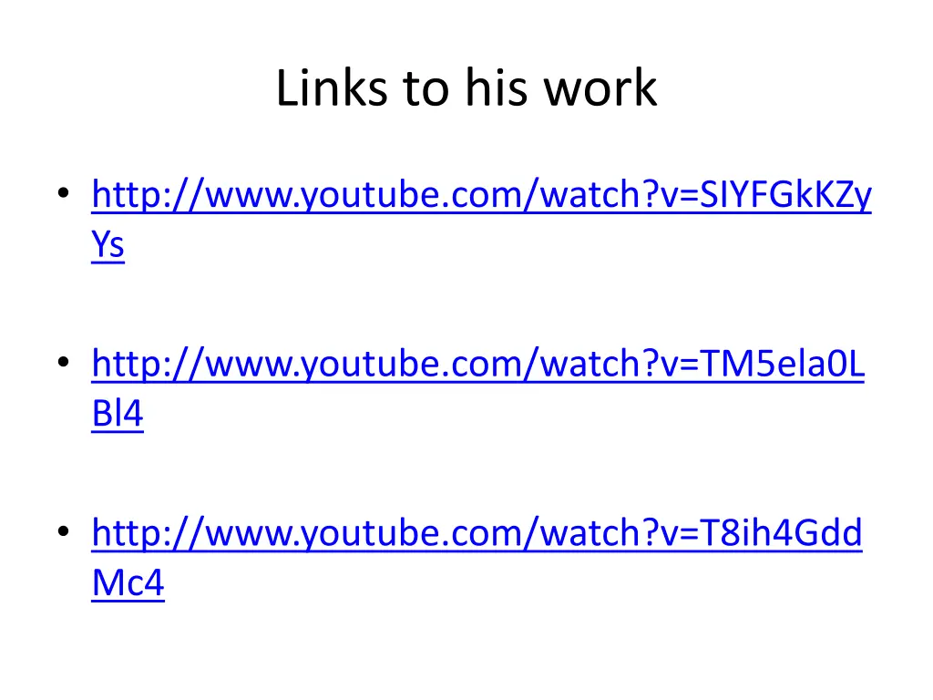 links to his work