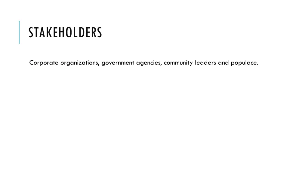 stakeholders