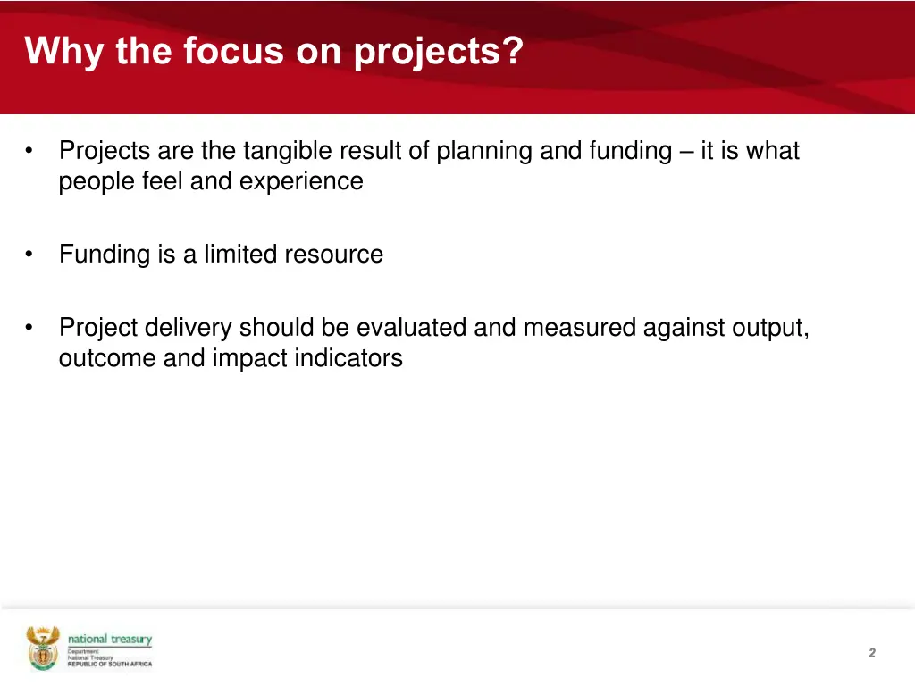 why the focus on projects