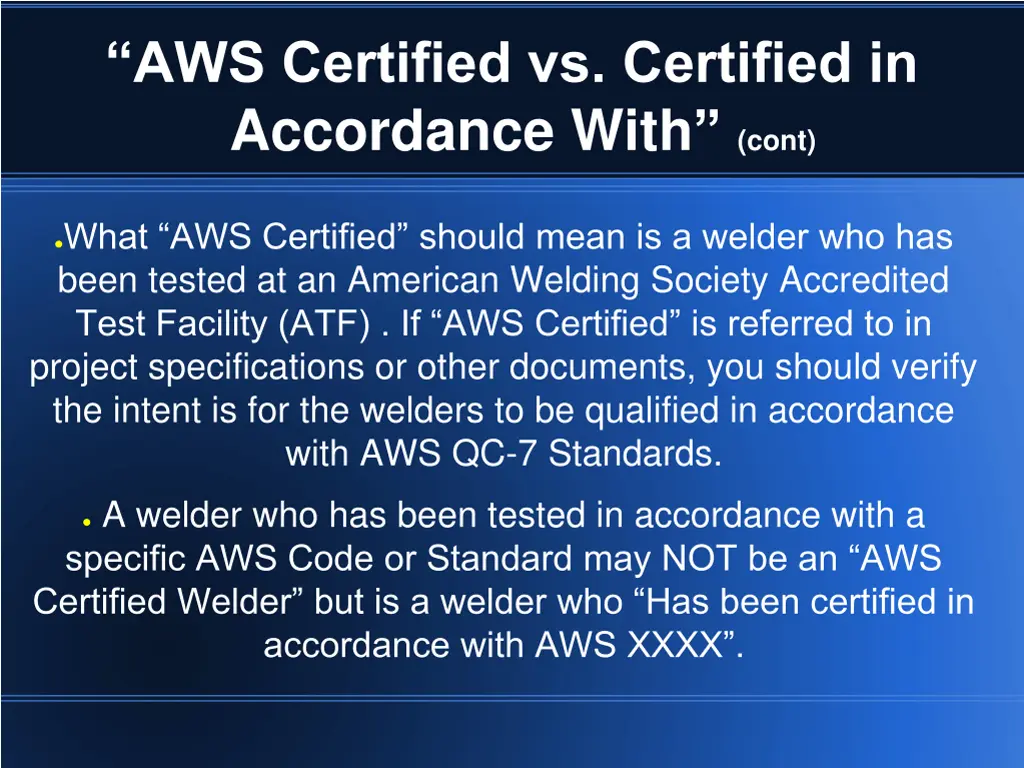 aws certified vs certified in accordance with cont