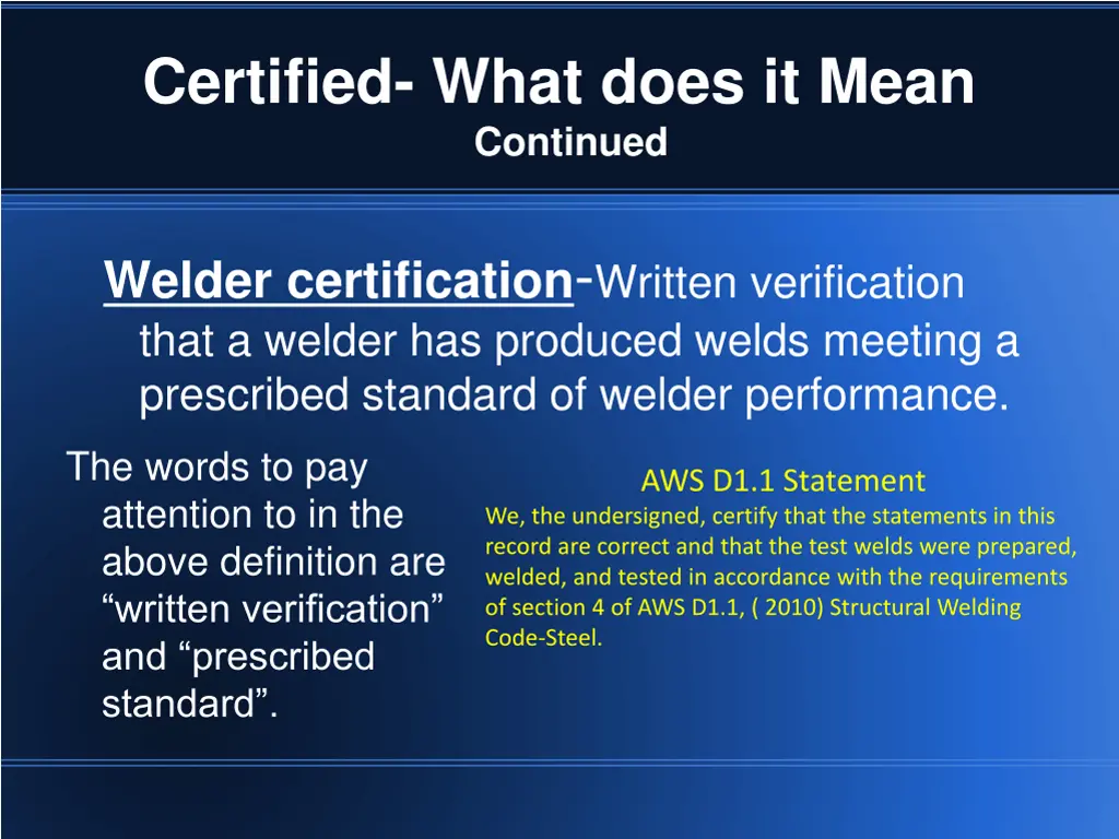 certified what does it mean continued 1