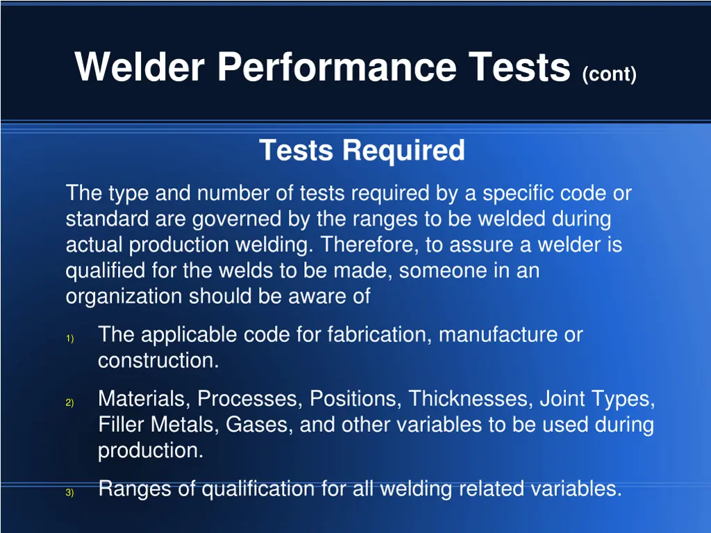 welder performance tests cont 2