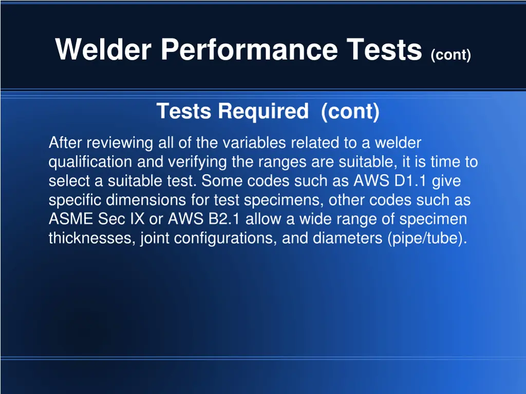 welder performance tests cont 3