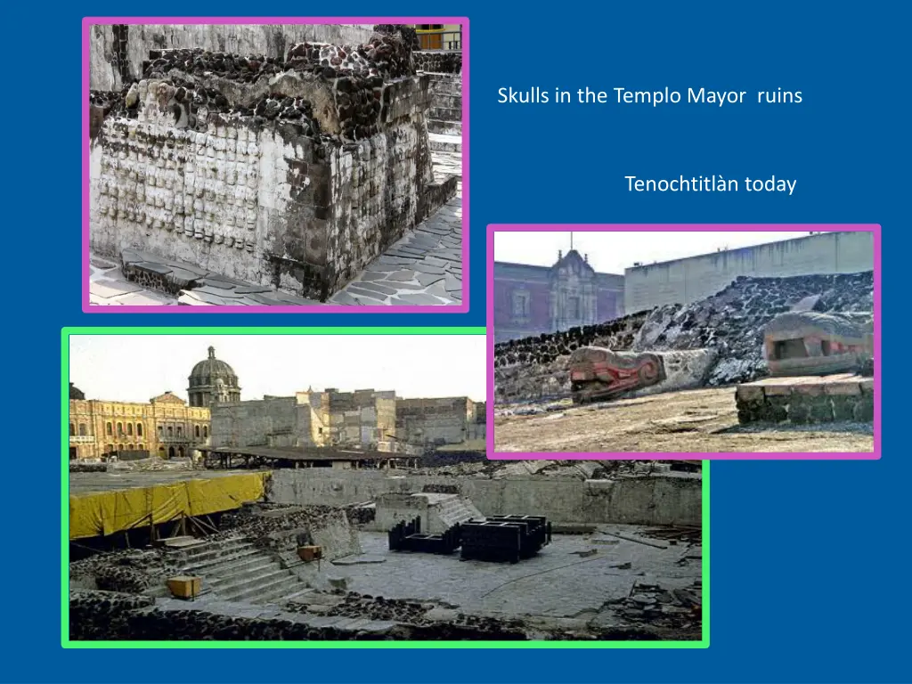 skulls in the templo mayor ruins