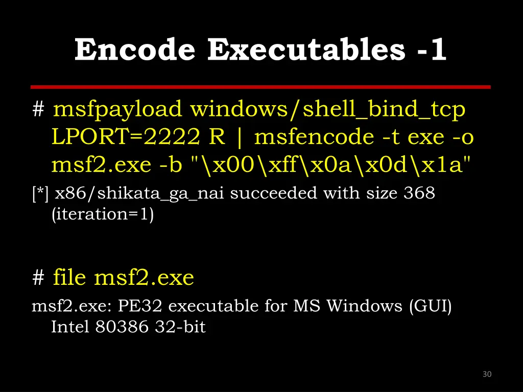 encode executables 1