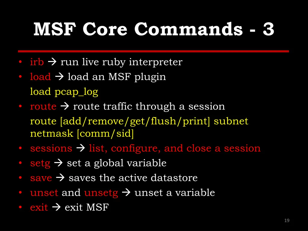 msf core commands 3