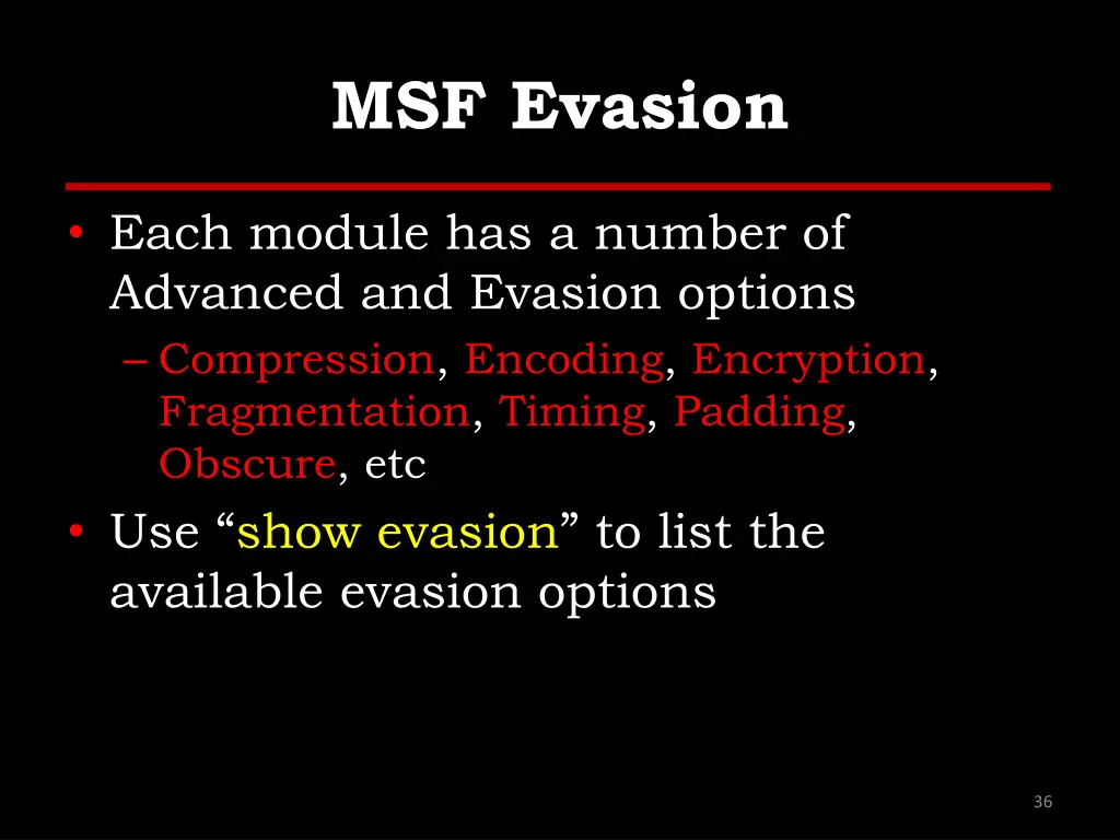 msf evasion