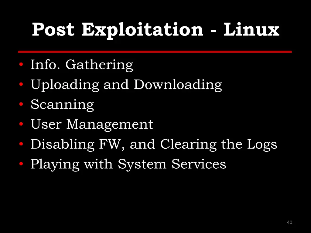post exploitation linux