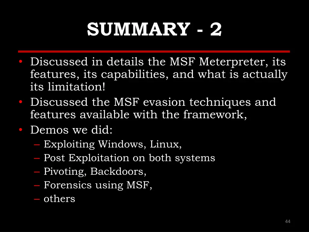 summary 2