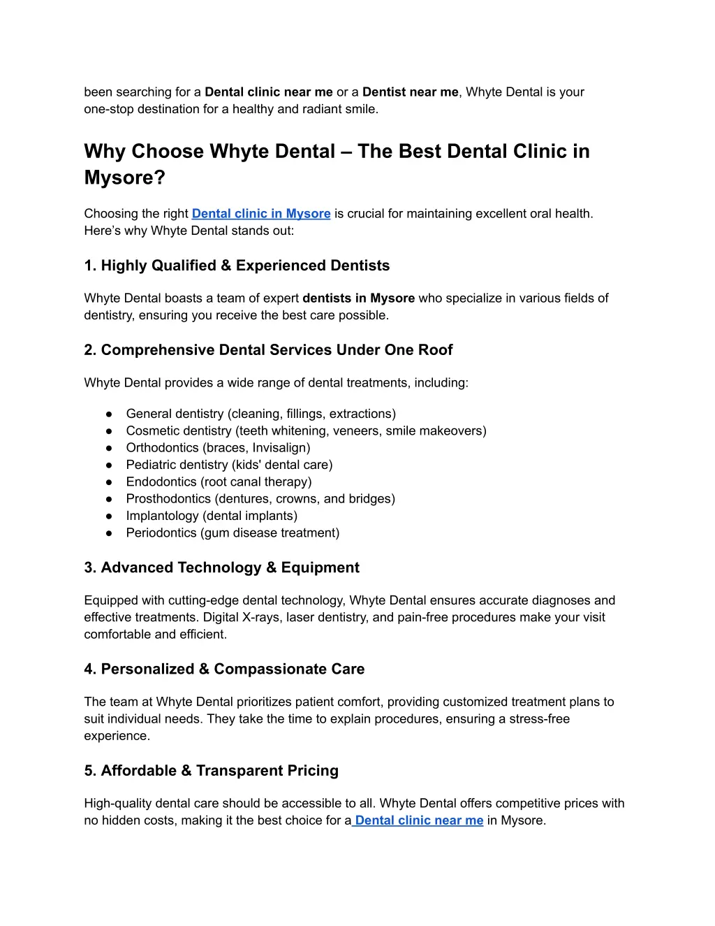 been searching for a dental clinic near