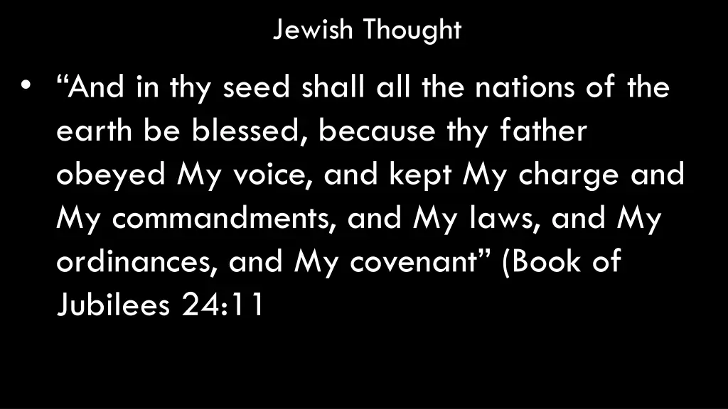 jewish thought 1