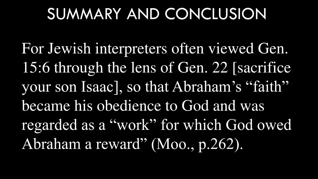 summary and conclusion