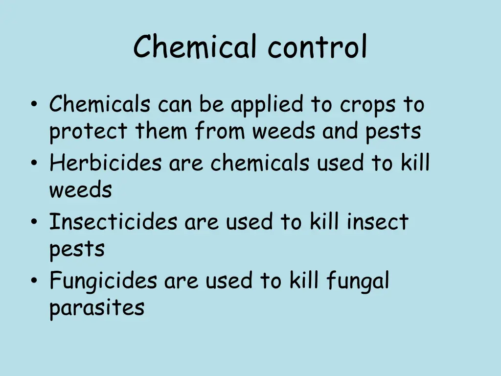 chemical control