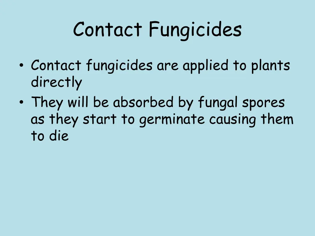 contact fungicides