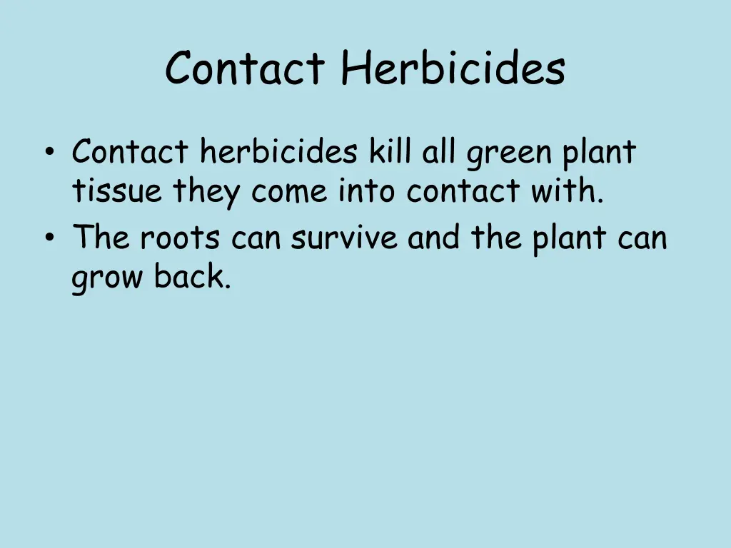 contact herbicides
