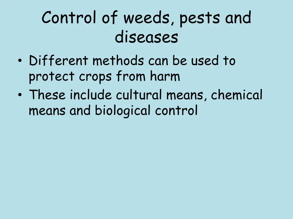 control of weeds pests and diseases different