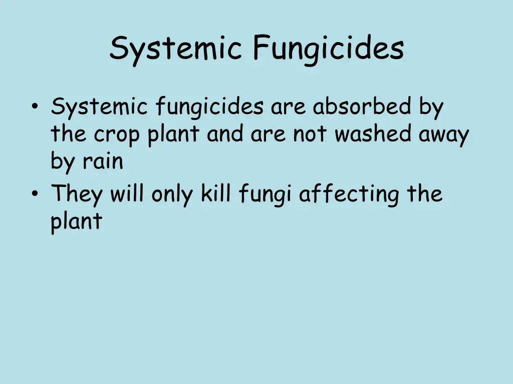 systemic fungicides