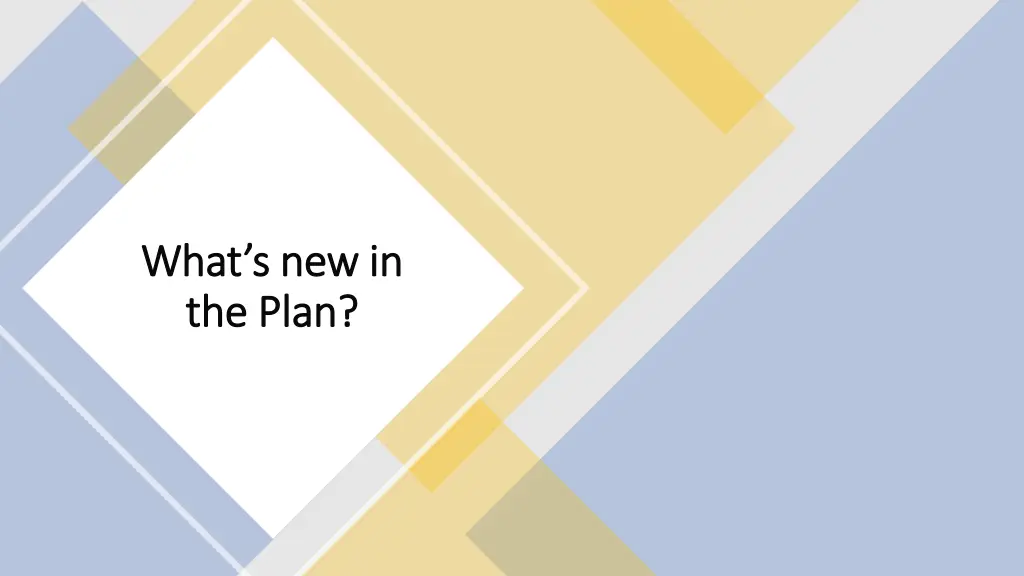 what s new in what s new in the plan the plan