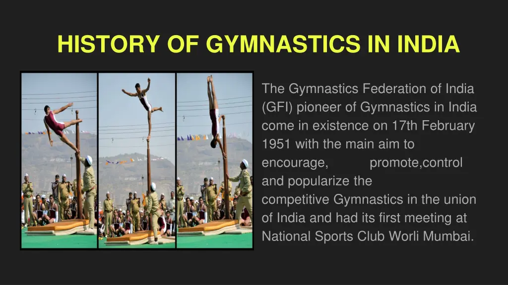 history of gymnastics in india