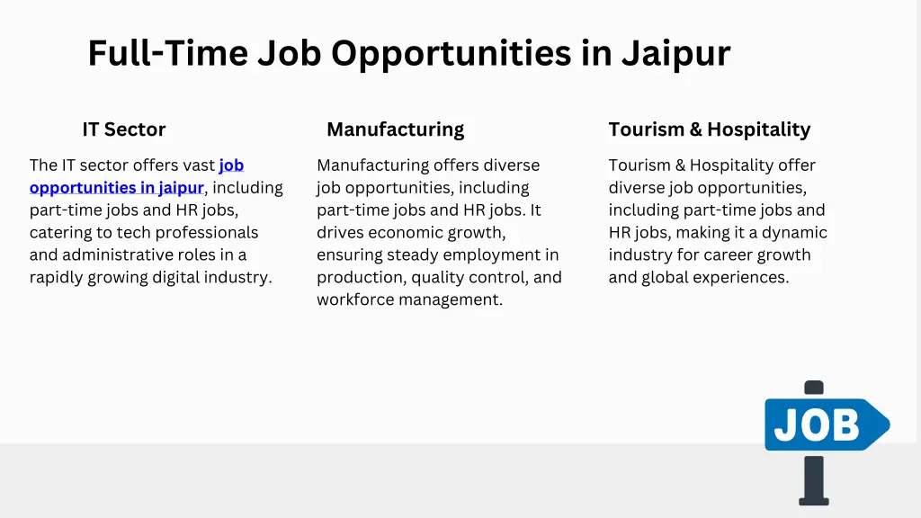full time job opportunities in jaipur