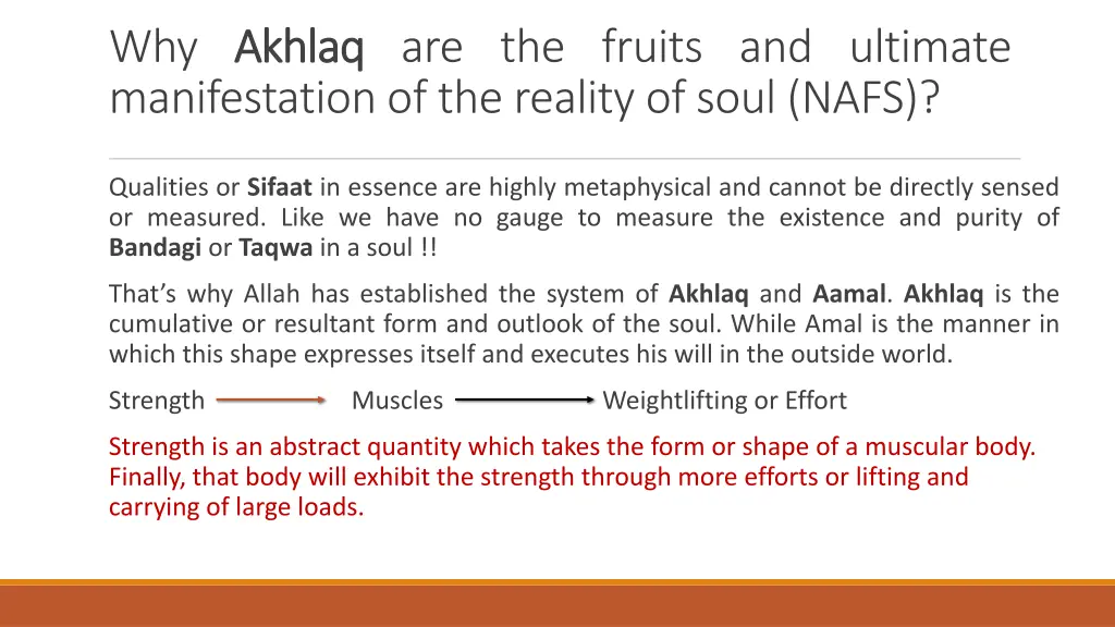 why akhlaq akhlaq are the fruits and ultimate