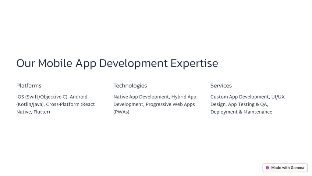 our mobile app development expertise