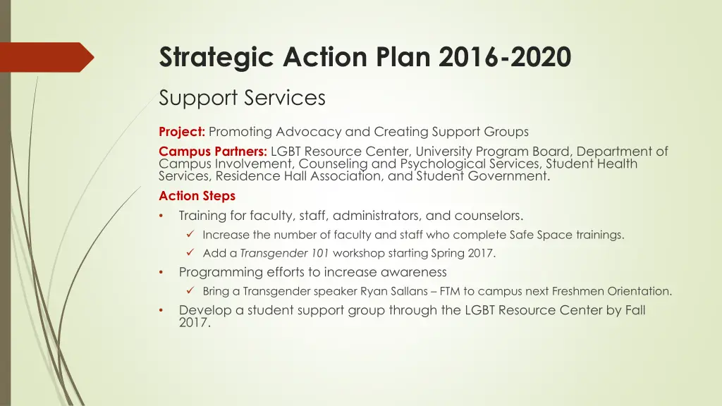 strategic action plan 2016 2020