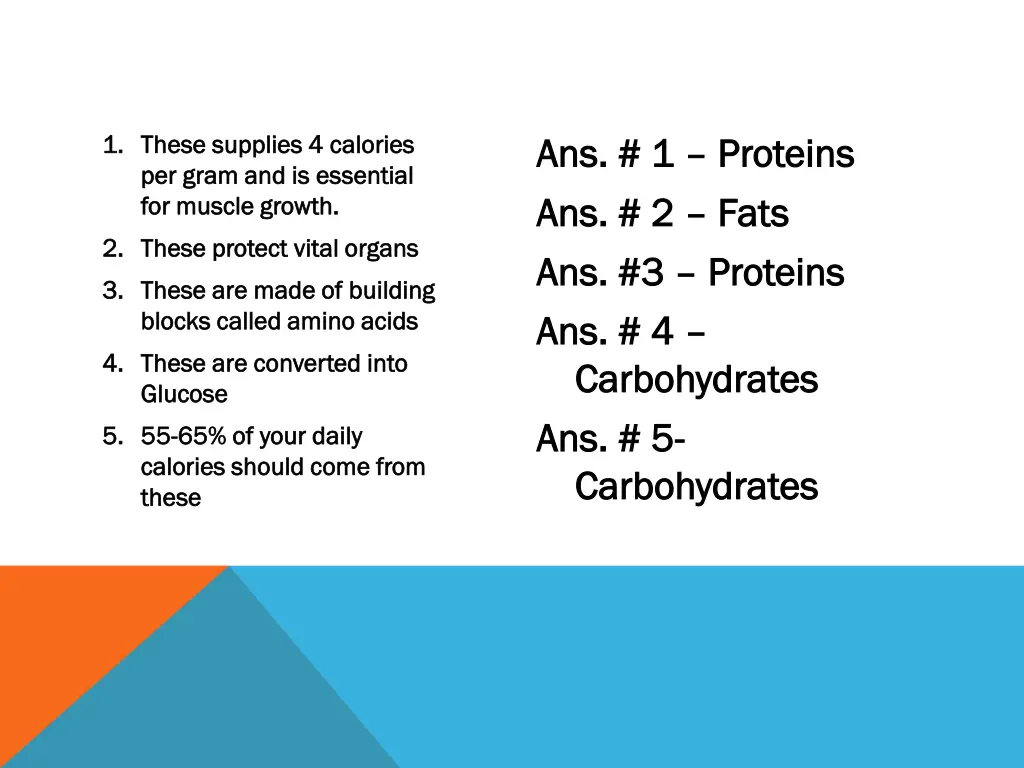 1 1 these supplies 4 calories these supplies