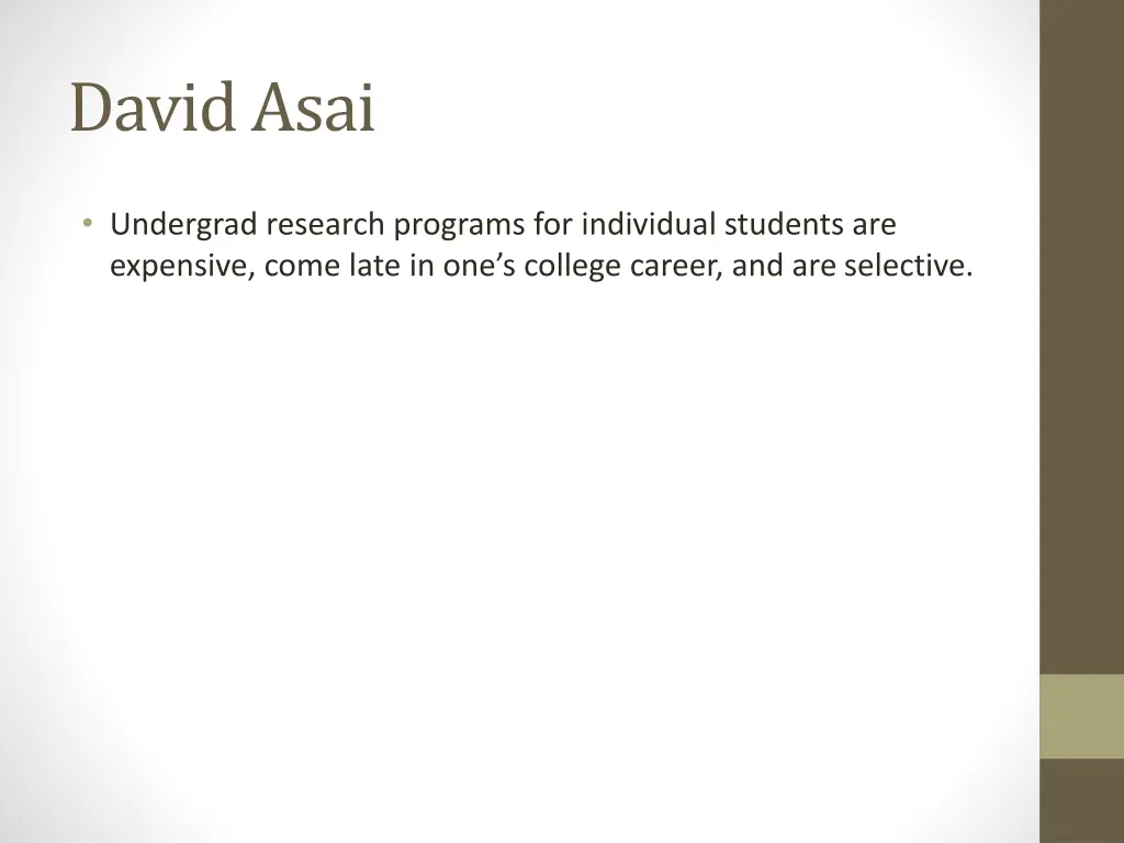 david asai