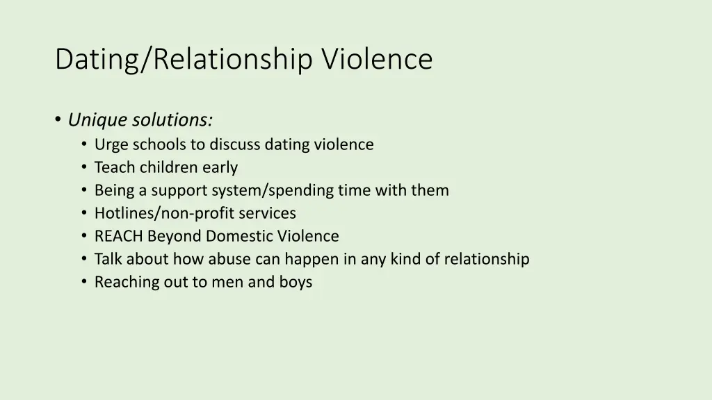 dating relationship violence