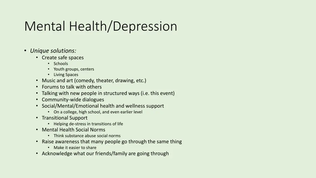 mental health depression