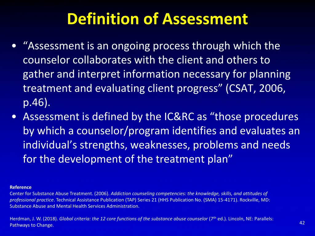 definition of assessment