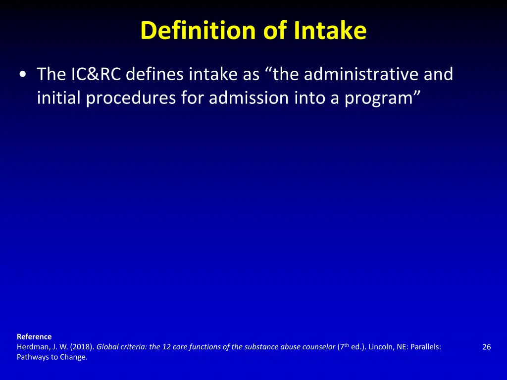 definition of intake