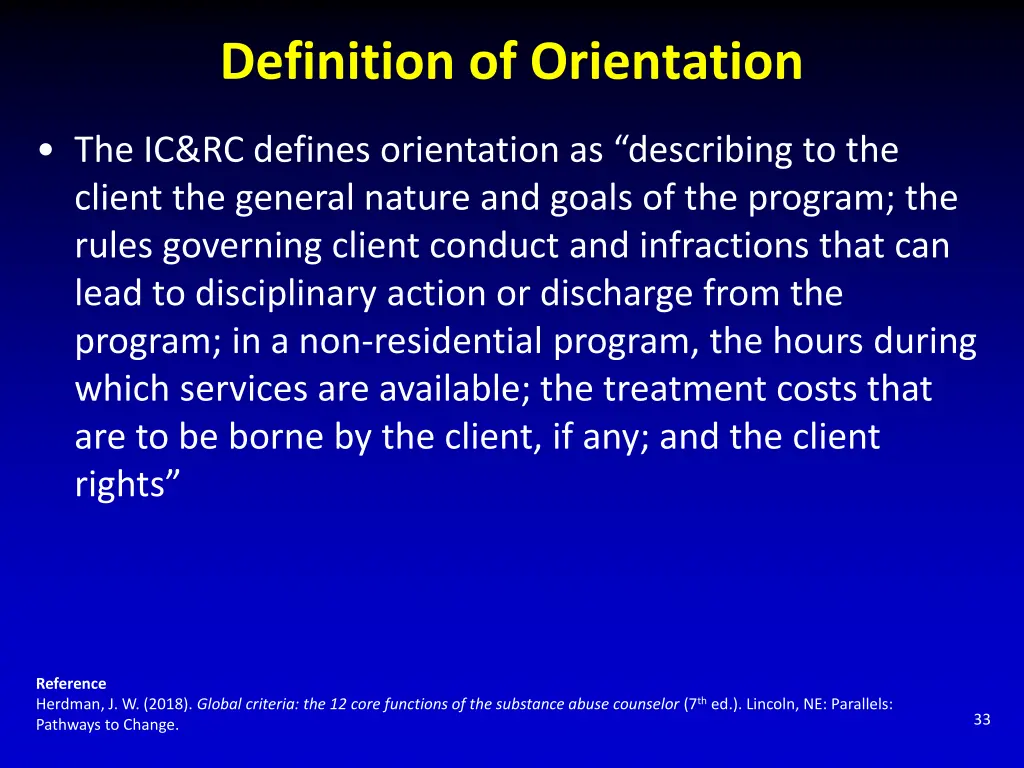 definition of orientation