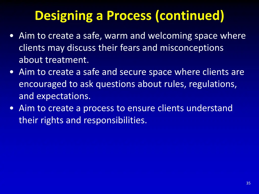 designing a process continued
