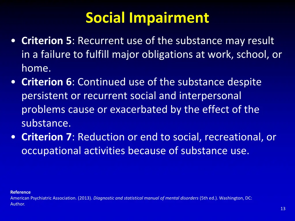 social impairment