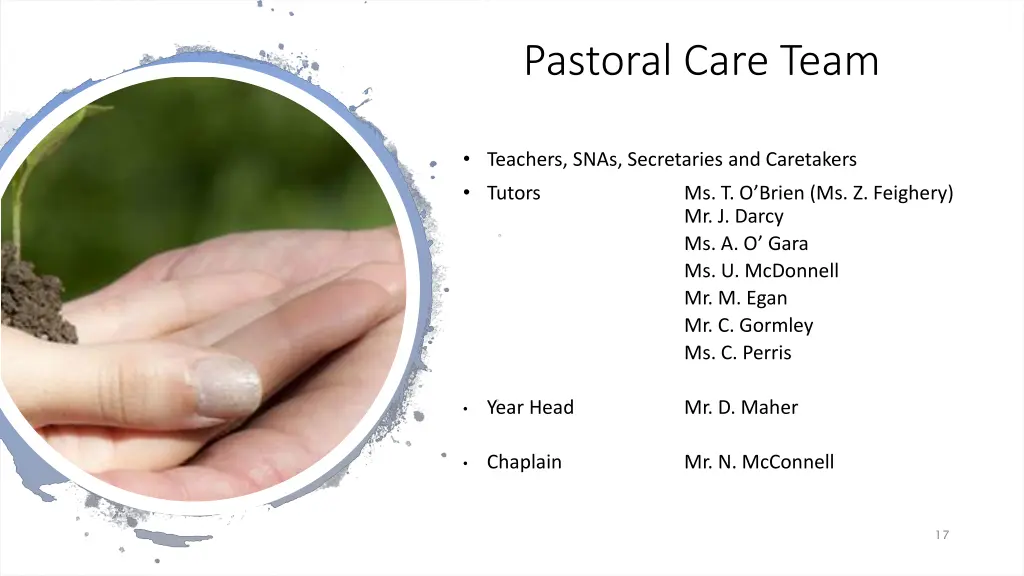 pastoral care team