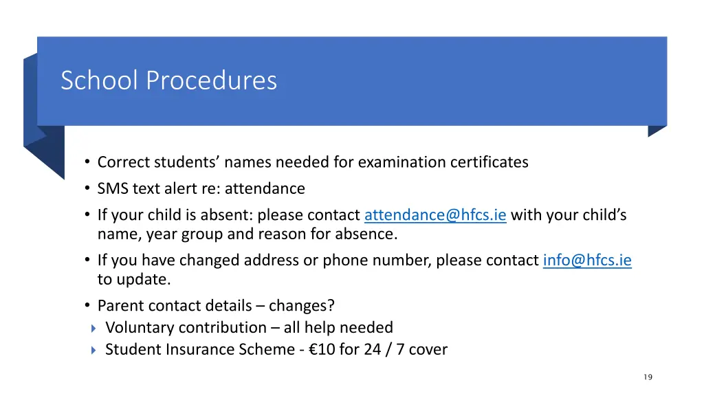 school procedures