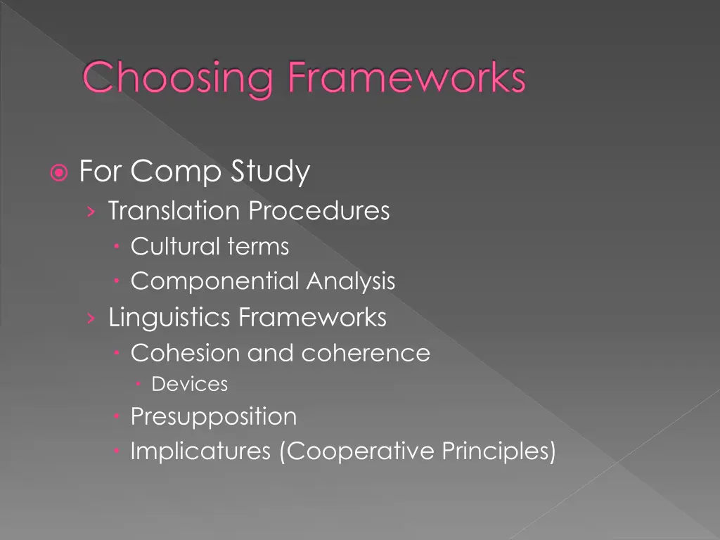 choosing frameworks 1