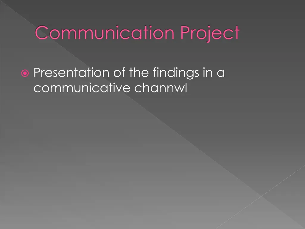 communication project