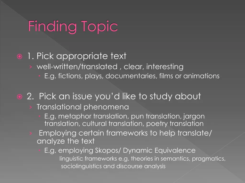 finding topic