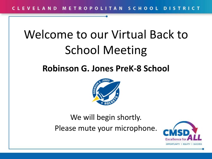 welcome to our virtual back to school meeting