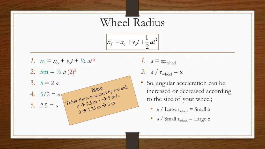 wheel radius