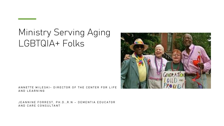 ministry serving aging lgbtqia folks