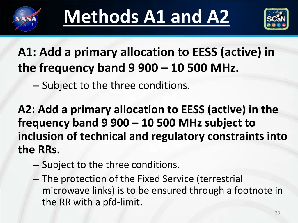 methods a1 and a2