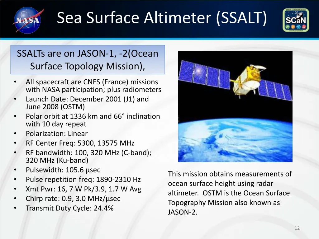 sea surface altimeter ssalt