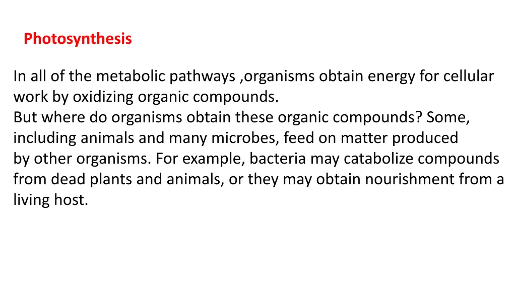 photosynthesis