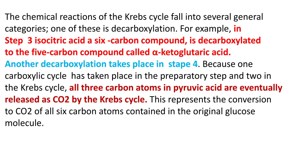 the chemical reactions of the krebs cycle fall