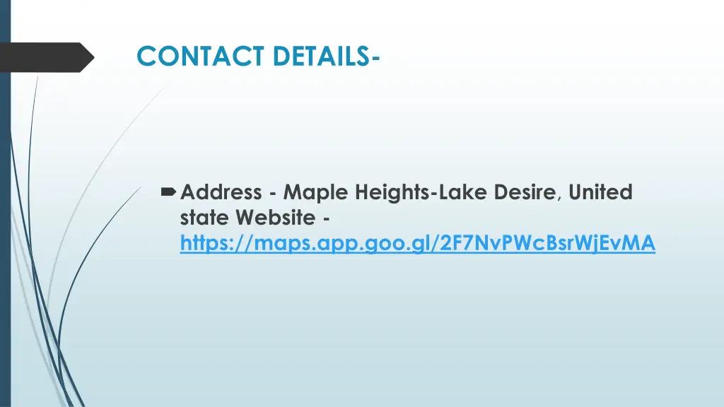 contact details